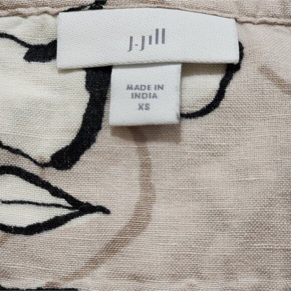 J. Jill floral neutral tones linen blend tunic size XS - Picture 5 of 7